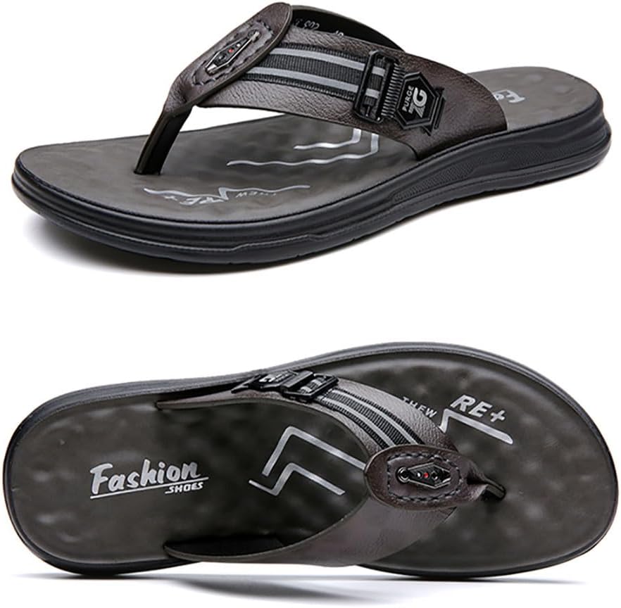 

Мужские шлепанцы Adornosbt: легкие вьетнамки, прочные для ходьбы, серый