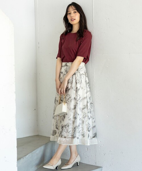 

Топ эластичный гладкий с многослойными рукавами ANY SIS, цвет слоновая кость