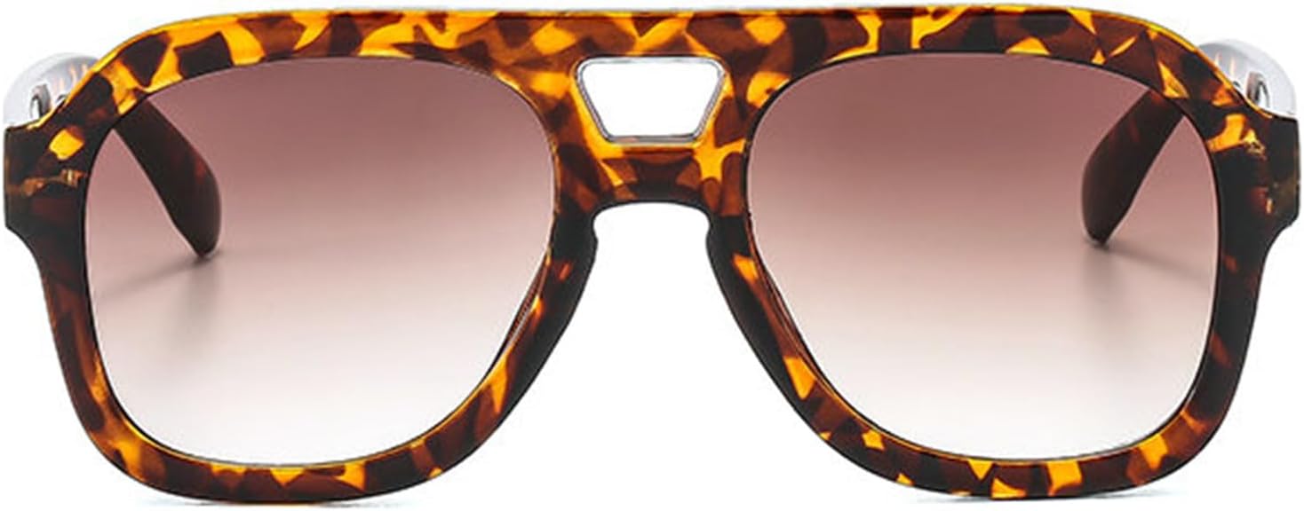 

Солнцезащитные очки Helena Retro Square для женщин, модные градиентные очки с защитой от УФ-излучения UV400 для мужчин, панк-очки синего цвета с двойным лучом, очки-пилот, C12