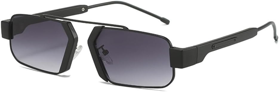 

Ретро-солнцезащитные очки с яркими линзами для женщин, прозрачные линзы с градиентом цвета океана, защита от УФ-излучения UV400 для мужчин LANGSER, Black Gray Gradient