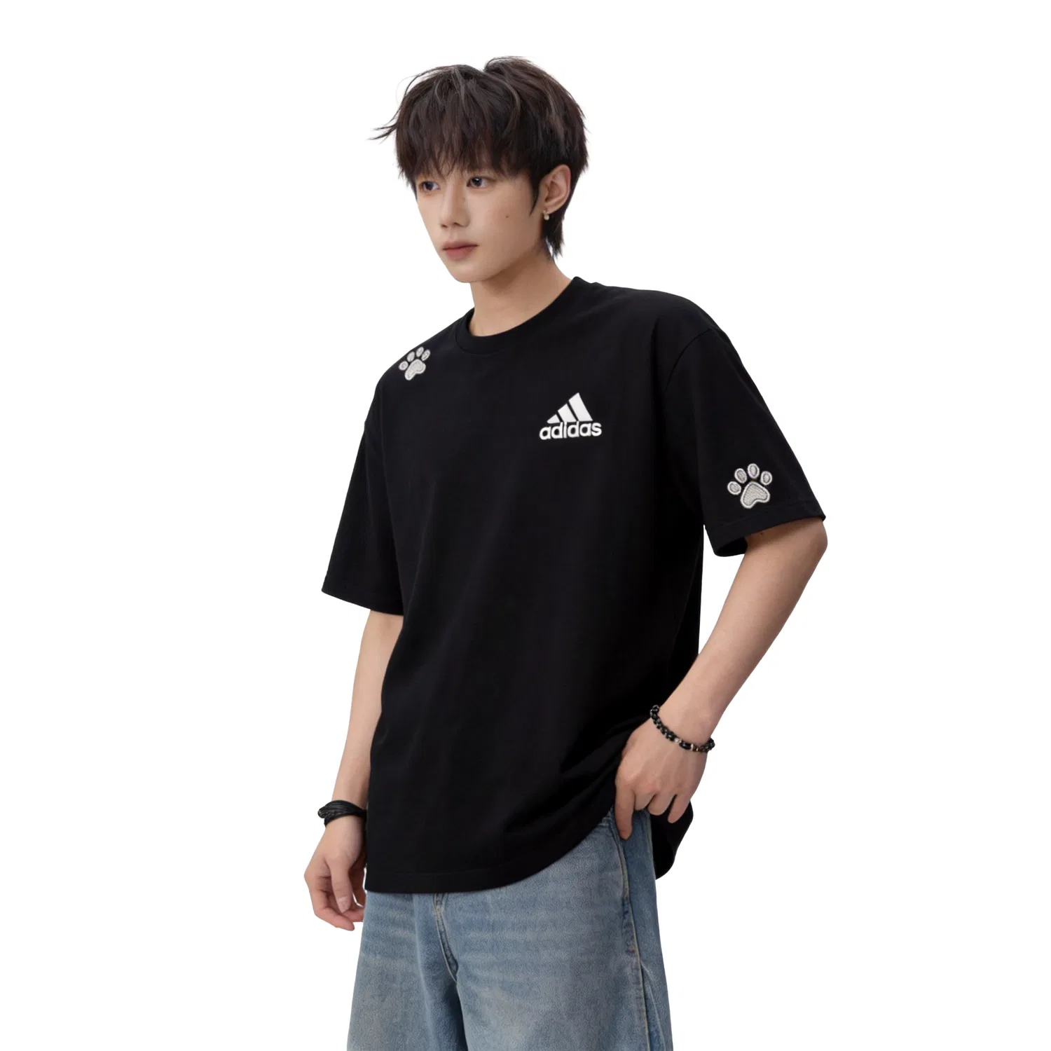 Футболка хлопковая Adidas MUST HAVES Unisex Black White — фото 4