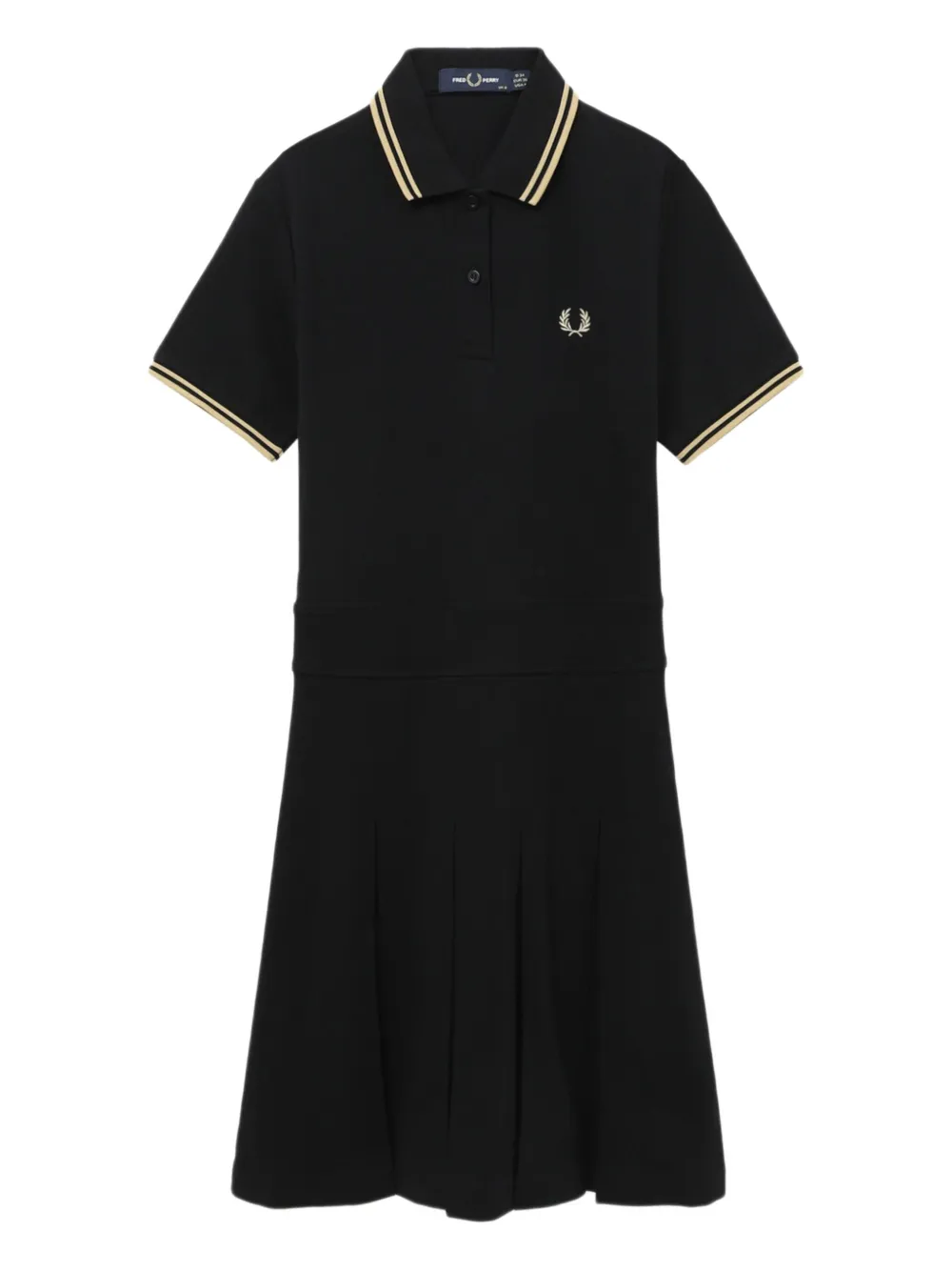 

Мини-платье-поло с плиссировкой Fred Perry, черный
