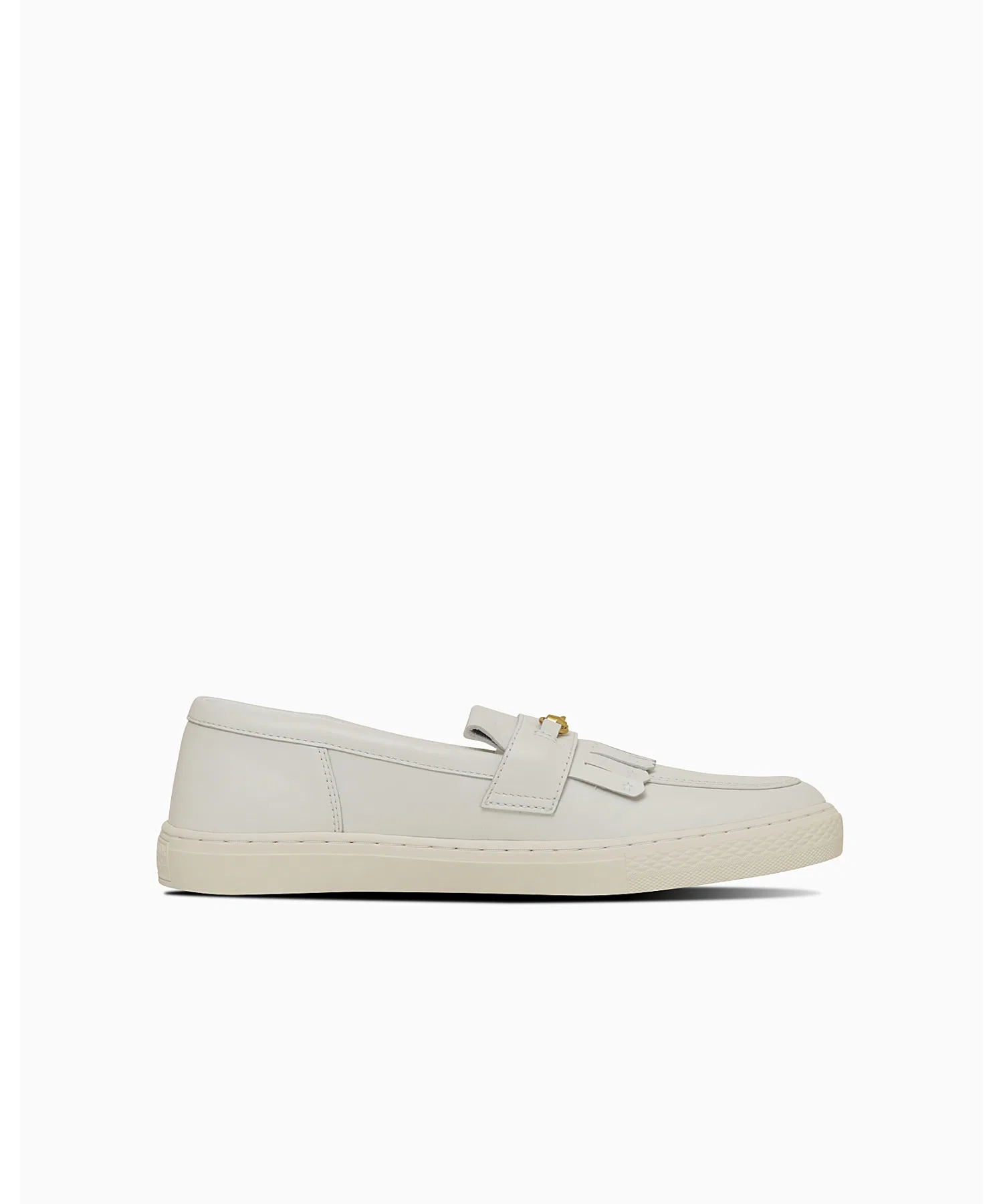 Унисекс кожаные лоферы Converse All Star Coupe GB с золотистой пряжкой белые — фото 3