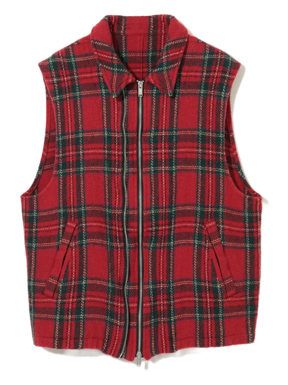 

Жилет на молнии в клетку Undercover, красный