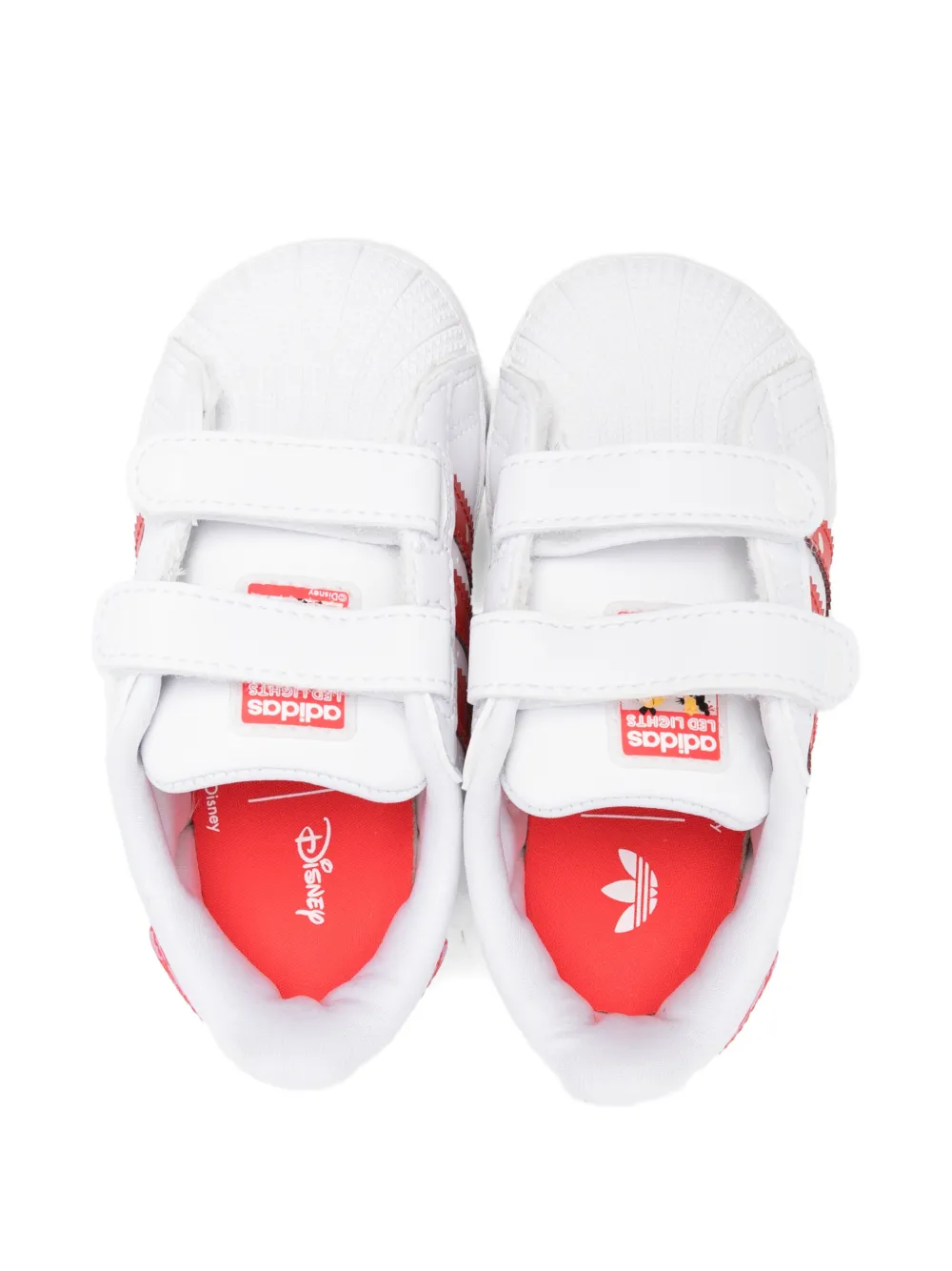 Кроссовки X Disney Superstar с LED-подсветкой и сердечками Adidas Originals Kids, белый — фото 3