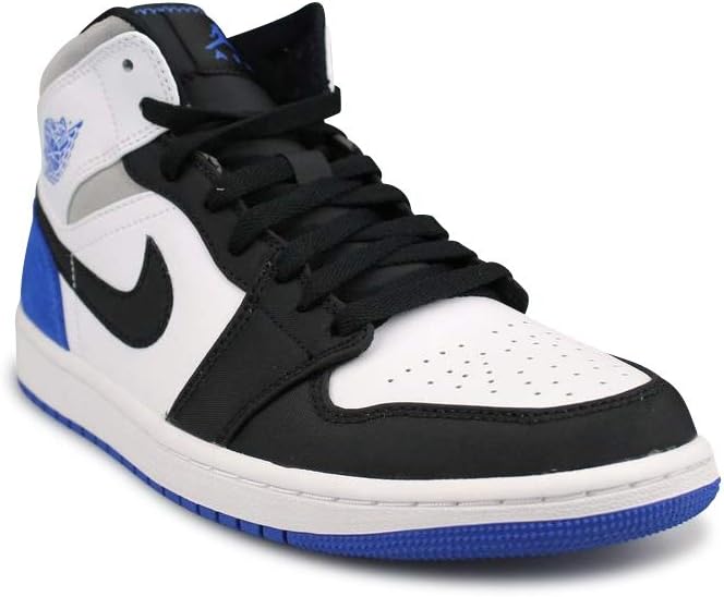 Мужские кроссовки Nike Air Jordan 1 Mid SE, белый/черный — фото 3