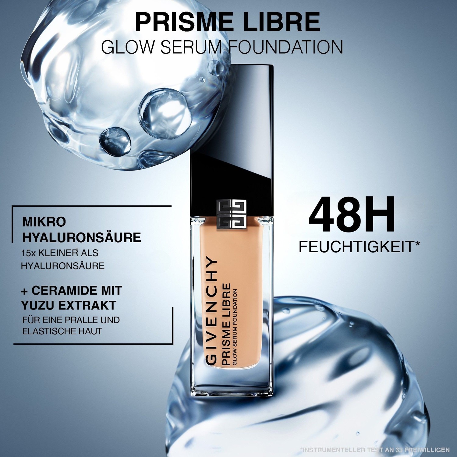 Тональный крем для лица prisme libre glow serum Givenchy, 0.5n, объем 30 мл — фото 4