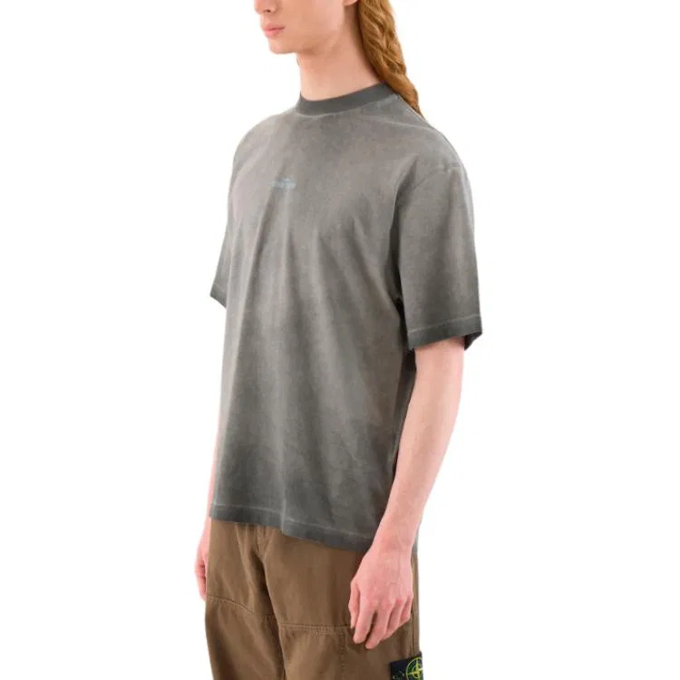 Футболка Stone Island Erosion Regular-Fit Серая — фото 4