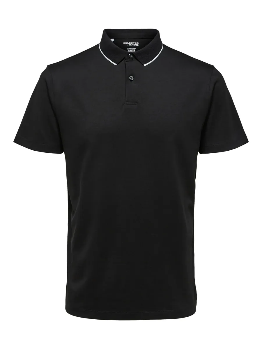 

Рубашка-поло SELECTED HOMME "SLHLEROY COOLMAX SS POLO NOOS", черный