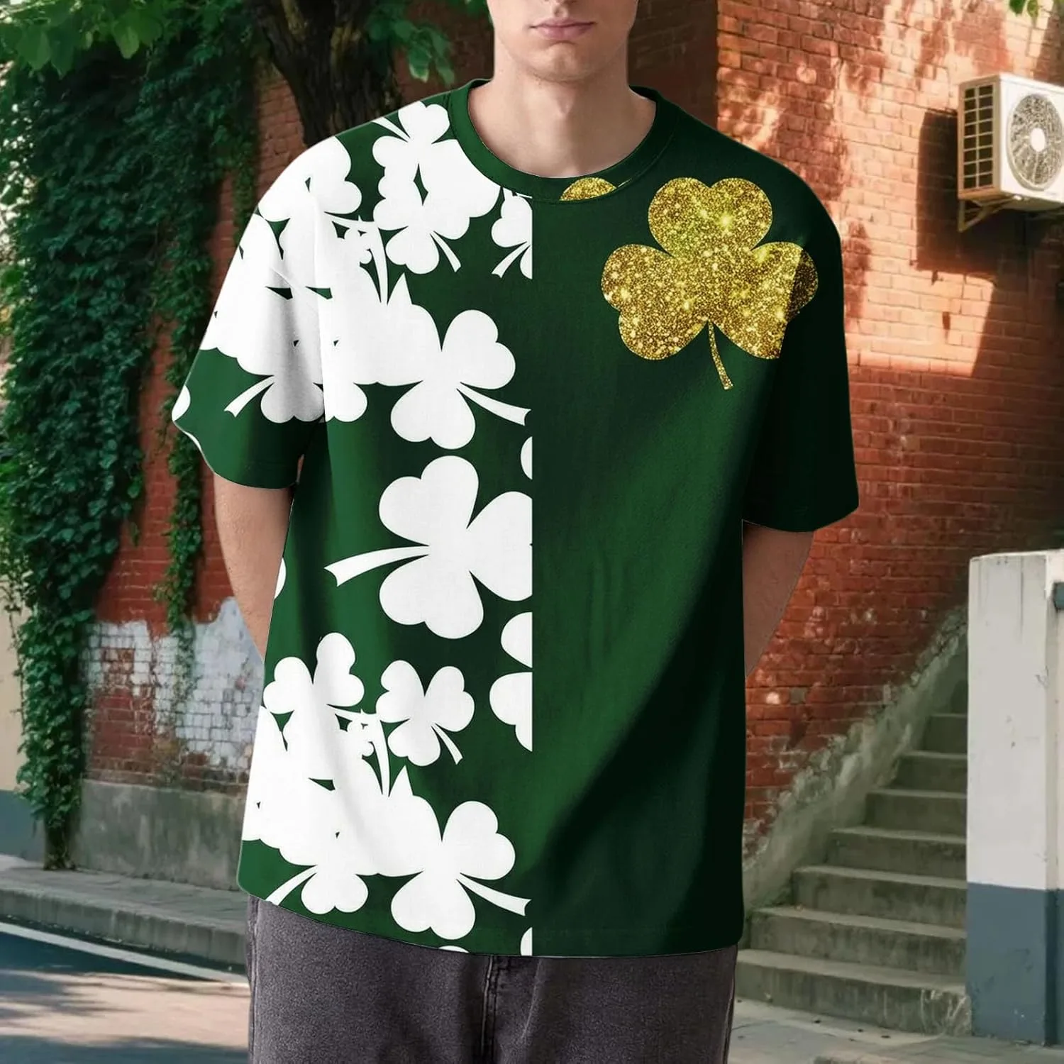 Футболка мужская St Patricks Day с принтом Shamrock — фото 2