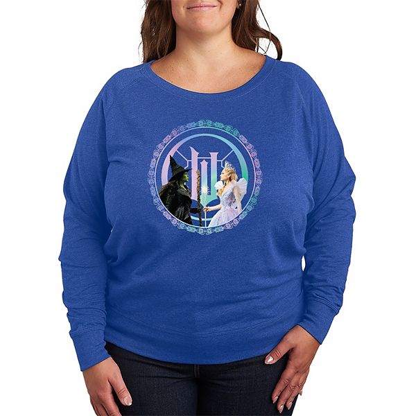 

Футболка с длинным рукавом French Terry Plus Size Wicked For Good Because I Knew You Licensed Character, Heather Royal Blue, Синий, Футболка с длинным рукавом French Terry Plus Size Wicked For Good Because I Knew You Licensed Character, Heather Royal Blue