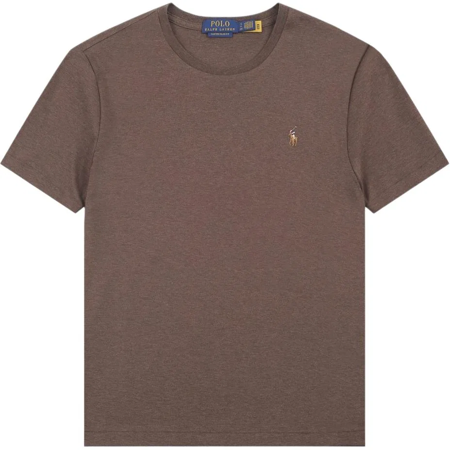 Футболка Polo Ralph Lauren с круглым вырезом кофейно-коричневая