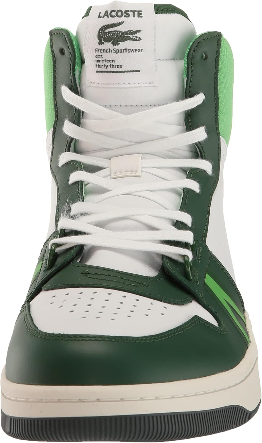 Мужские кроссовки Lacoste L001 Mid, белый/зеленый — фото 2