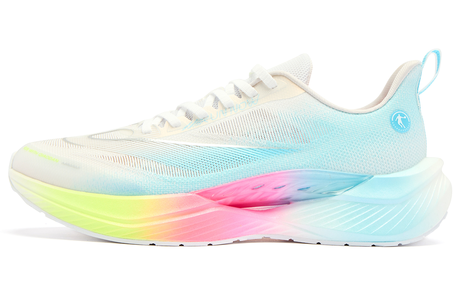 

QIAODAN Кроссовки Feiying TEAM3.0 с низким верхом, амортизирующие, противоскользящие, износостойкие, мужские, белые, синие