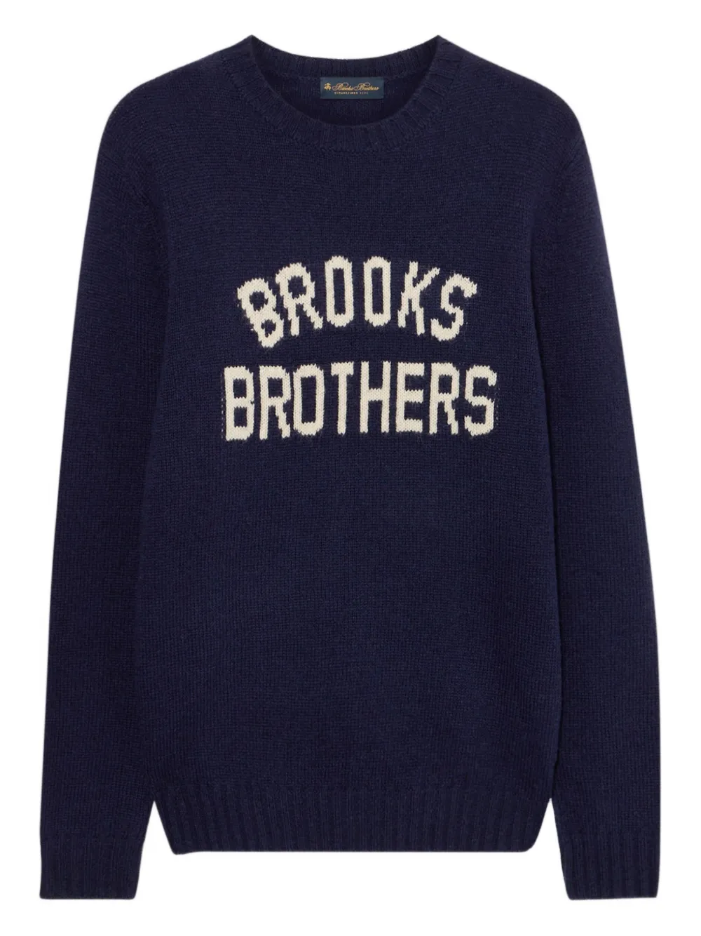 

Шерстяной свитер с длинными рукавами Brooks Brothers, синий