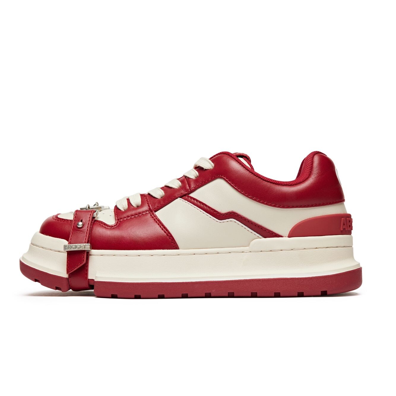 

Кроссовки ABCICEY Skateboarding Shoes Unisex Low-top Red And White, красный