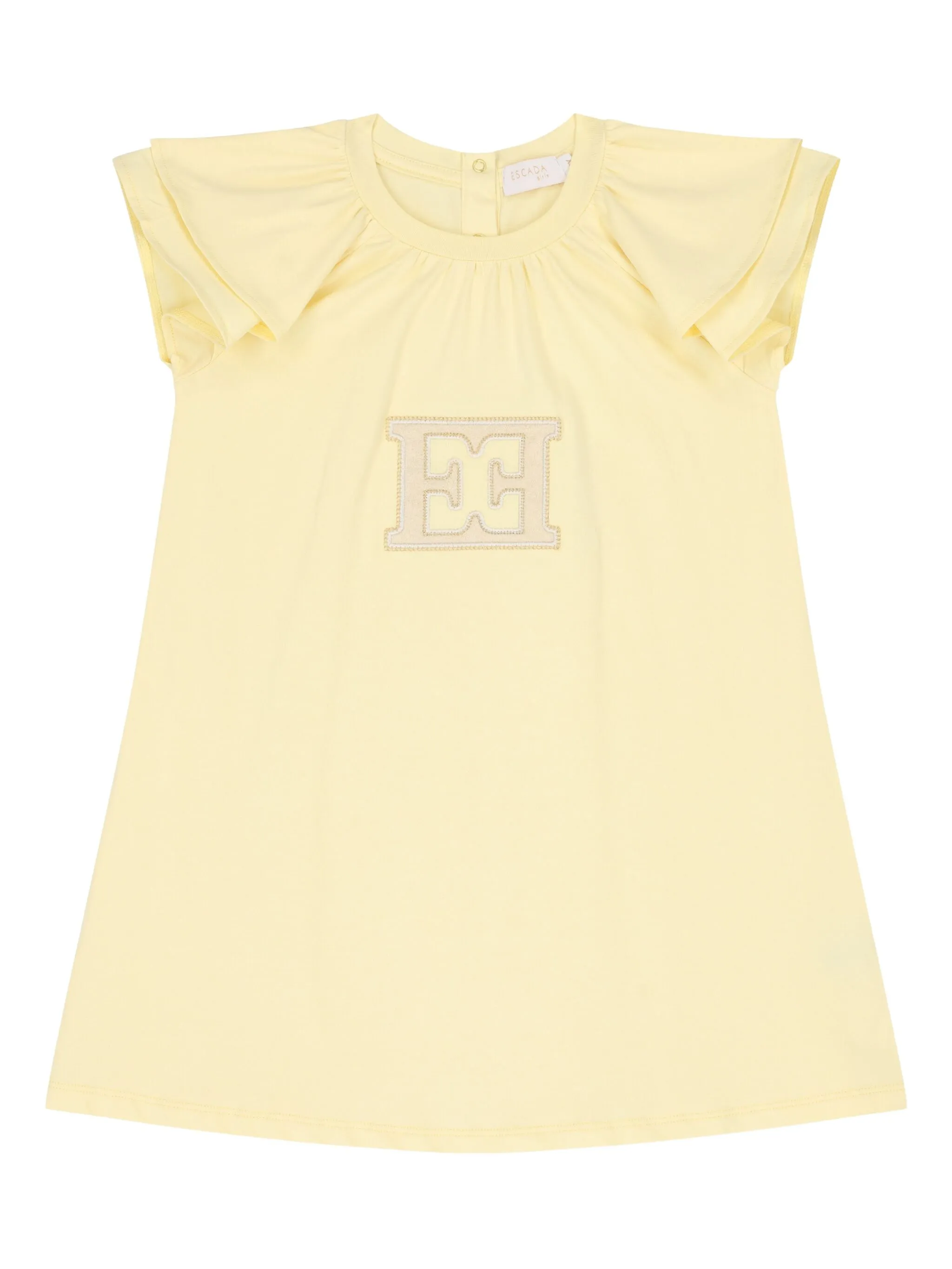 

Платье с оборками на рукавах Escada Kids, желтый