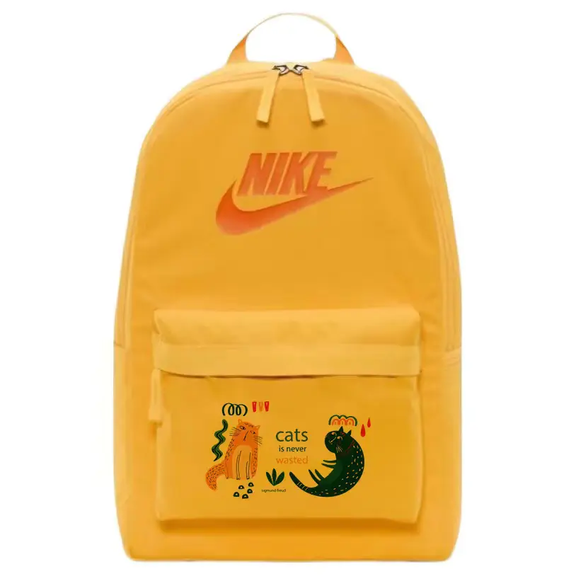 

Nike Тканевый рюкзак унисекс оранжевый Hermes, Cartoon Cat 2