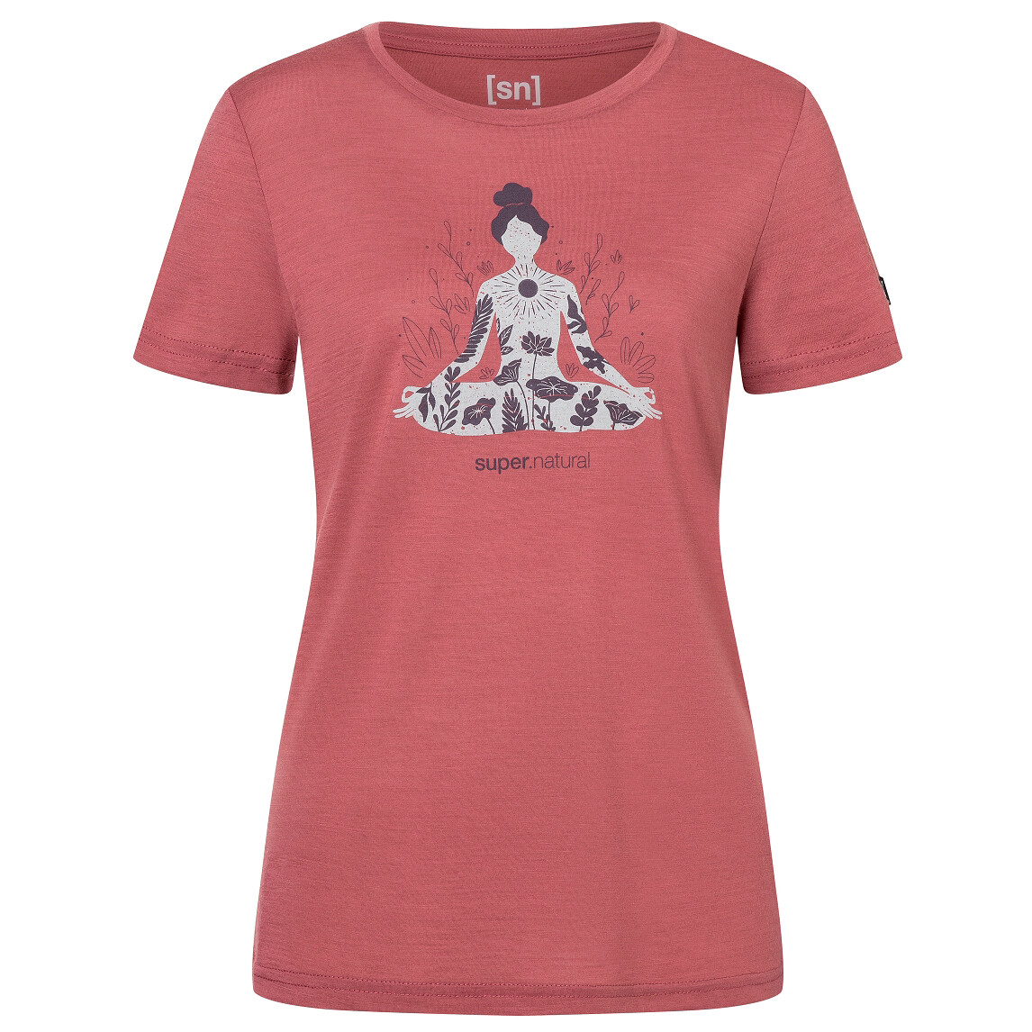 

Рубашка из мериноса Super.Natural Larissa Tee, цвет Roan Rouge/Feather Grey/Raisin