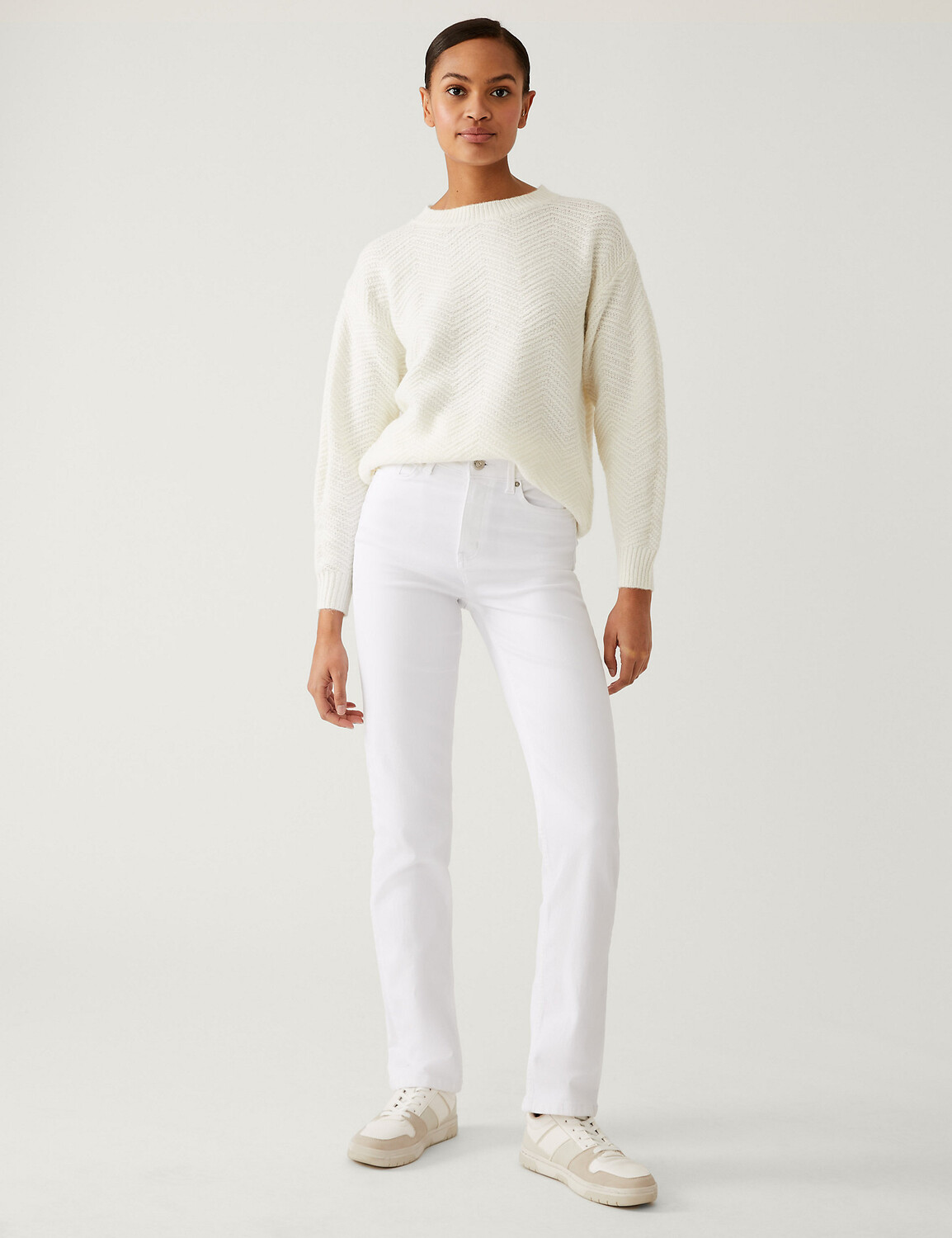 

Прямые эластичные джинсы Sienna Marks & Spencer, белый