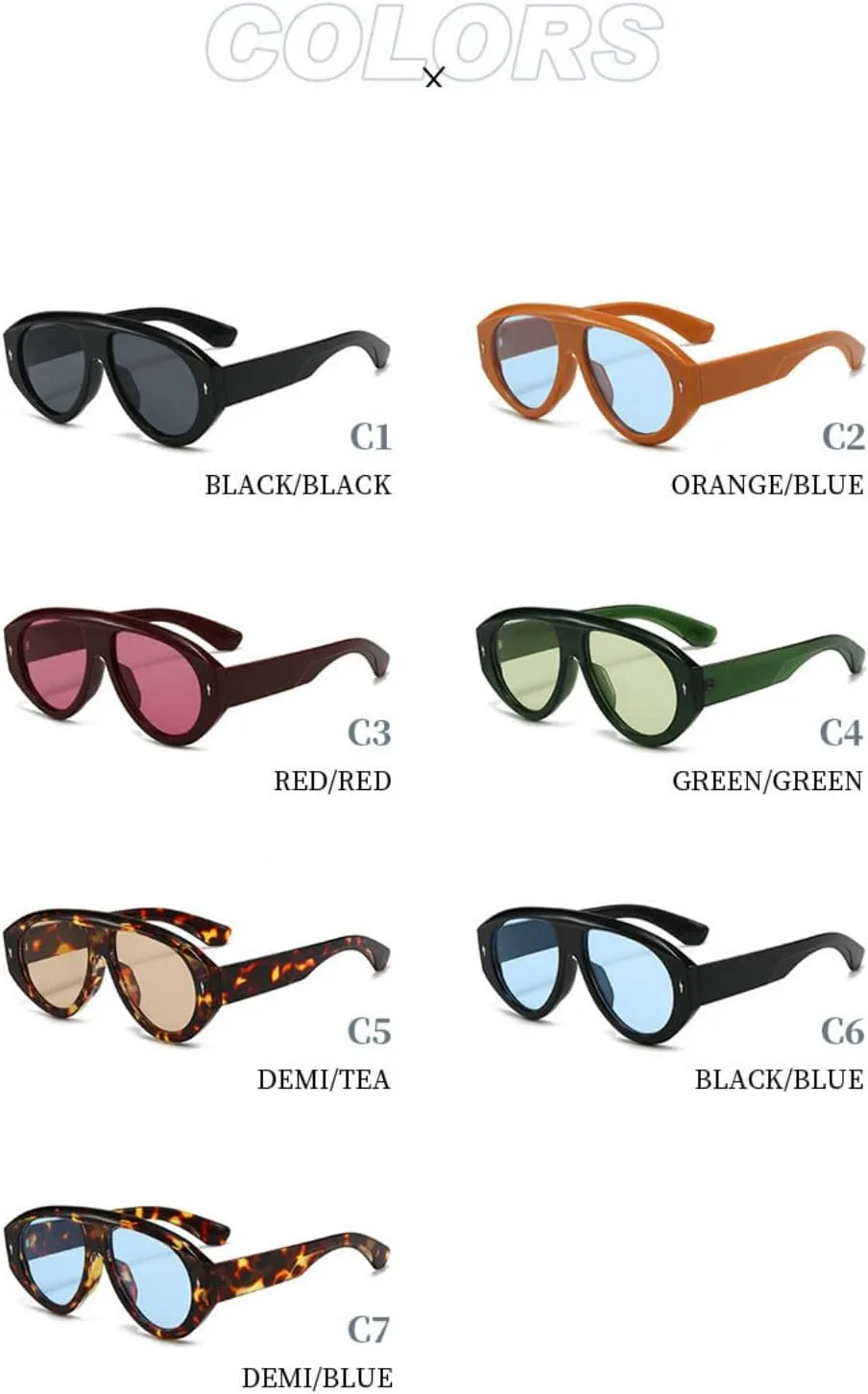 

willochra Модные ретро-солнцезащитные очки-пилот большого размера для женщин и мужчин в стиле 70-х, роскошные дизайнерские, массивные, классические, черные, C4