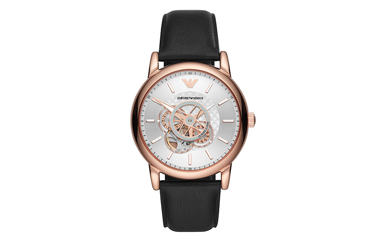 

EMPORIO ARMANI Часы Wrist Watch Mechanical Movement Leather Watch Bands Cut-Out Dial Men's Watch