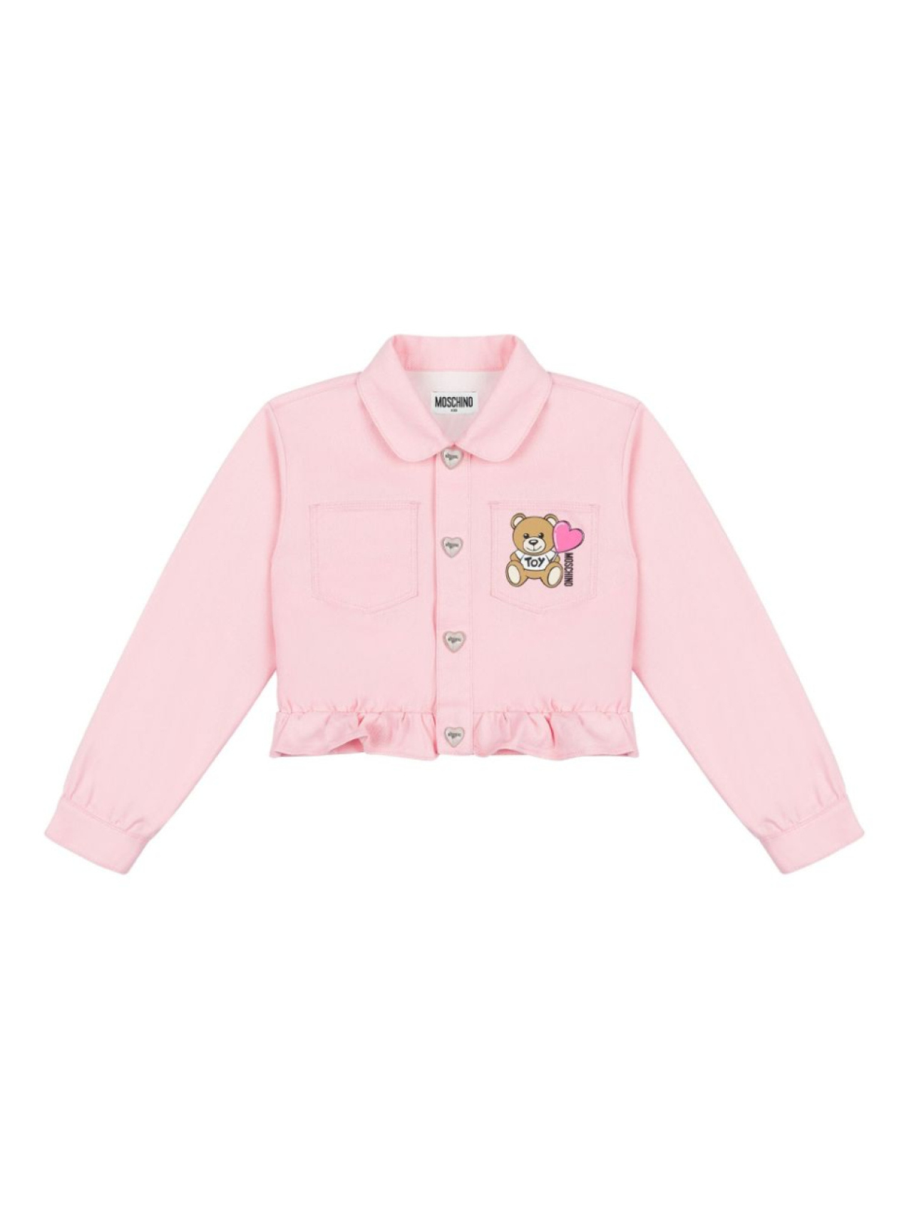 

Moschino Kids укороченная куртка Teddy Bear, розовый