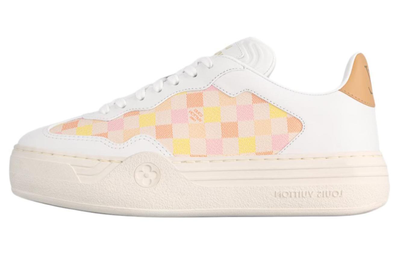 LOUIS VUITTON Низкие женские кроссовки для скейтбординга Groovy, бежевые