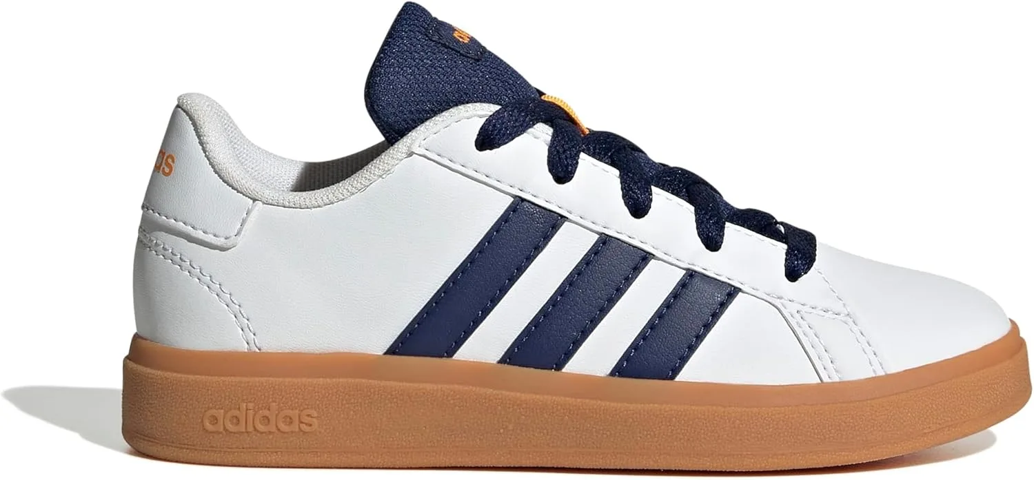 Теннисные кроссовки унисекс Kinder Grand Court Lifestyle на шнуровке, теннисные кроссовки adidas, темно-синий — фото 2