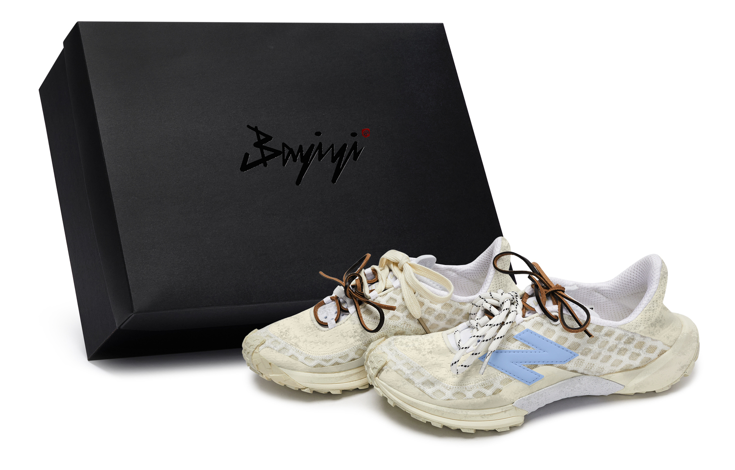 

New Balance Мужские и женские беговые кроссовки Minimus M10 с устойчивостью к истиранию низкие бежево-голубые, цвет Beige Blue