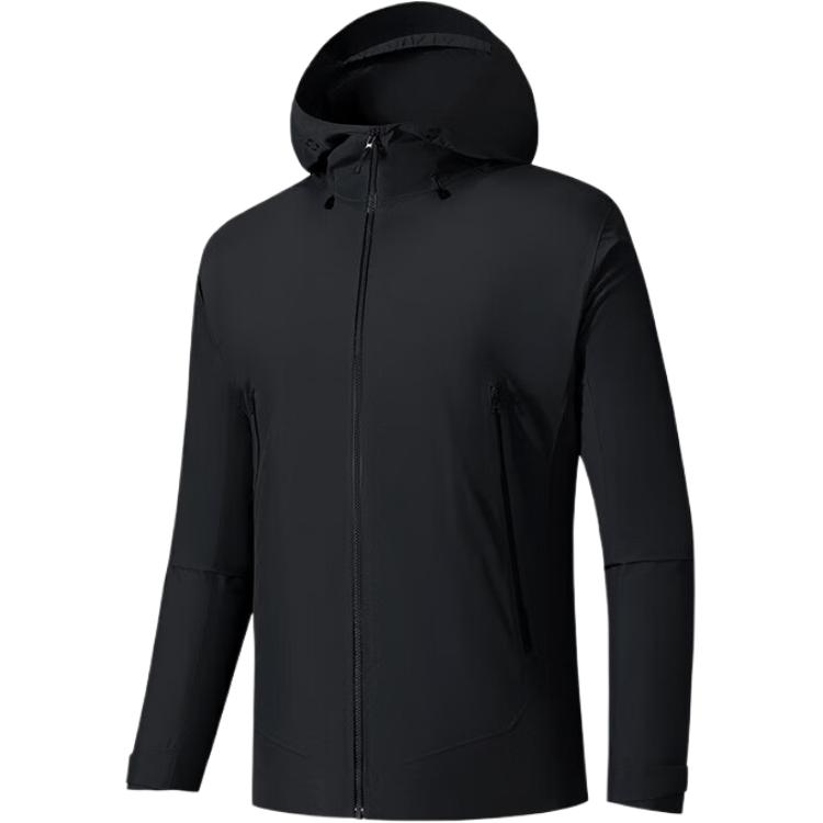 

ANTA Мужская водонепроницаемая ветровка для походов, Basic Black