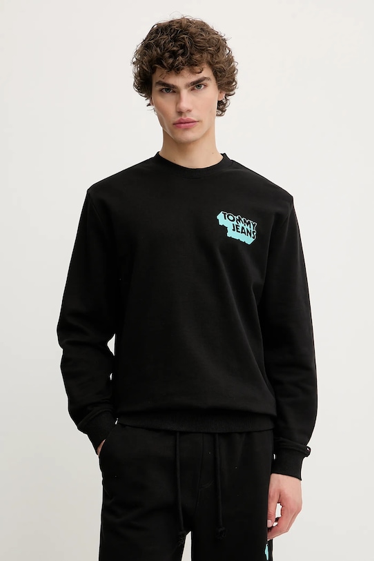 

Хлопковая толстовка Tommy Jeans, черный