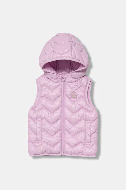 Жилет с капюшоном детский United Colors of Benetton, фиолетовый