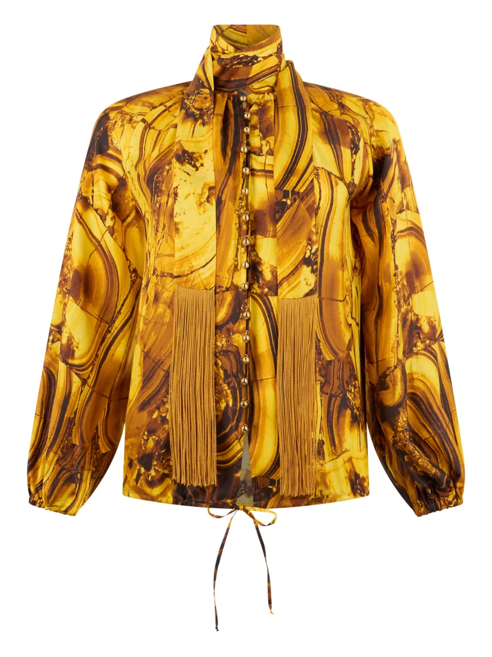 

Блузка с шарфом Roberto Cavalli, желтый