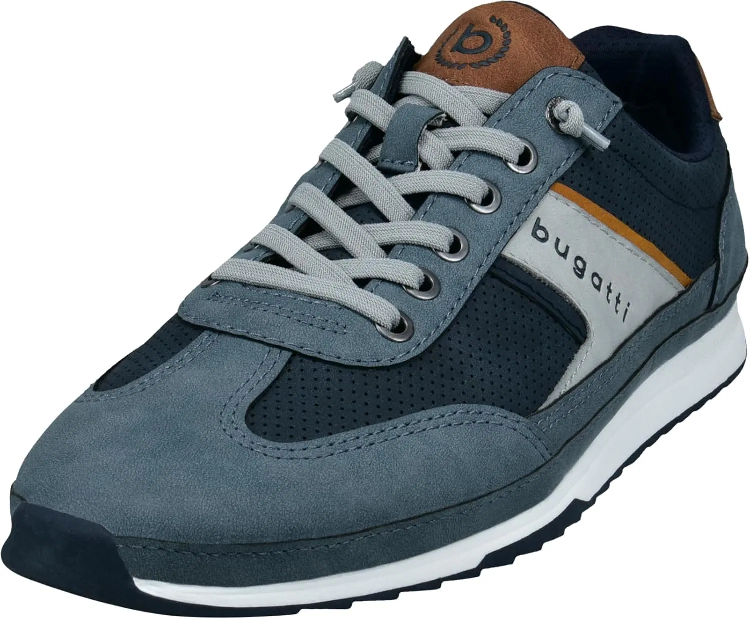 Мужские спортивные кроссовки Bugatti на шнуровке, Blue Dark Blue 4041