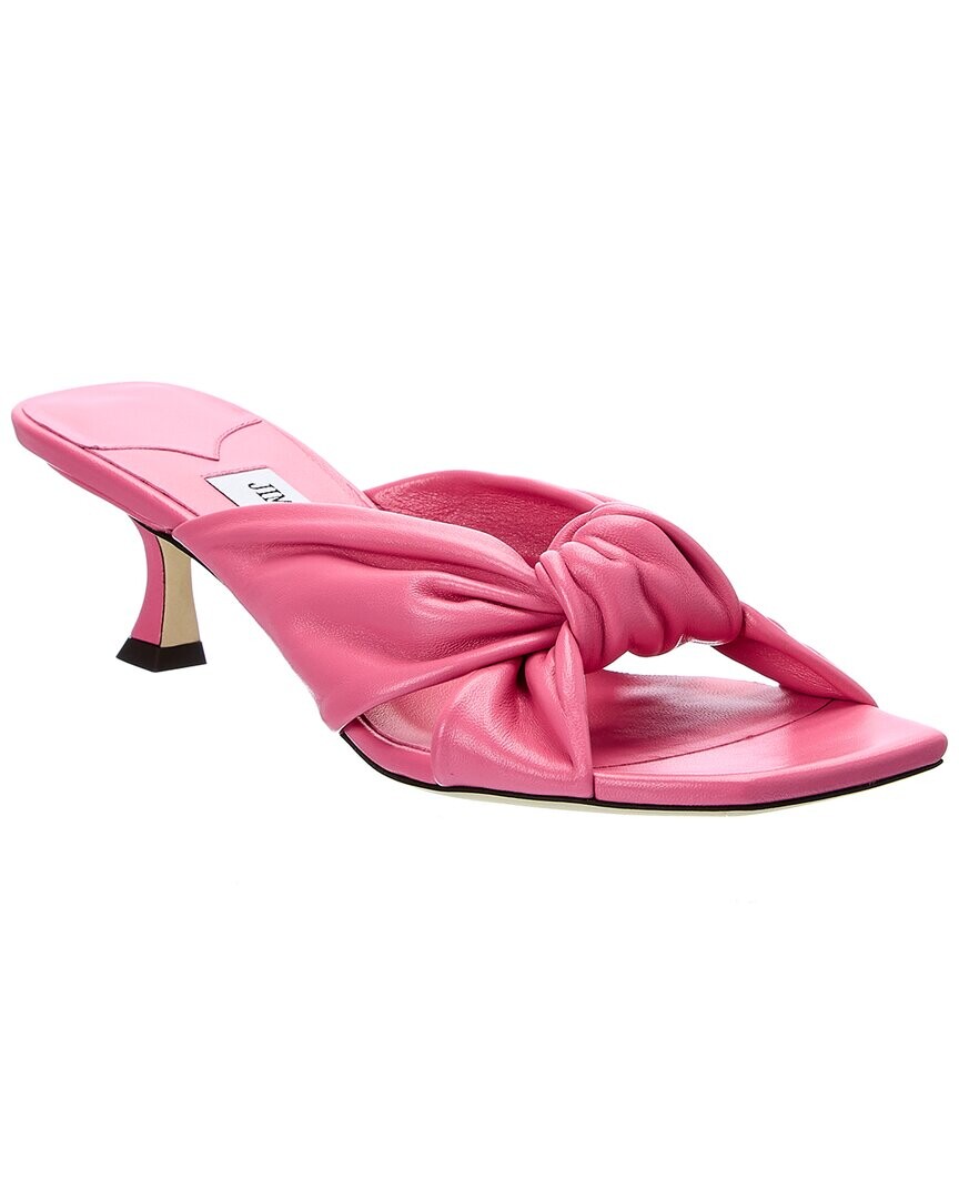 

Кожаные сандалии Jimmy Choo Avenue 50, розовый