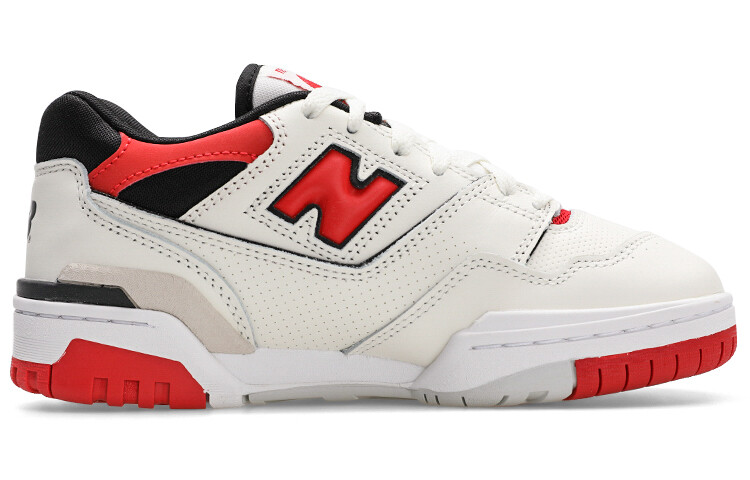 Кроссовки New Balance NB 550 Vintage Basketball Unisex, белый/красный/черный — фото 2