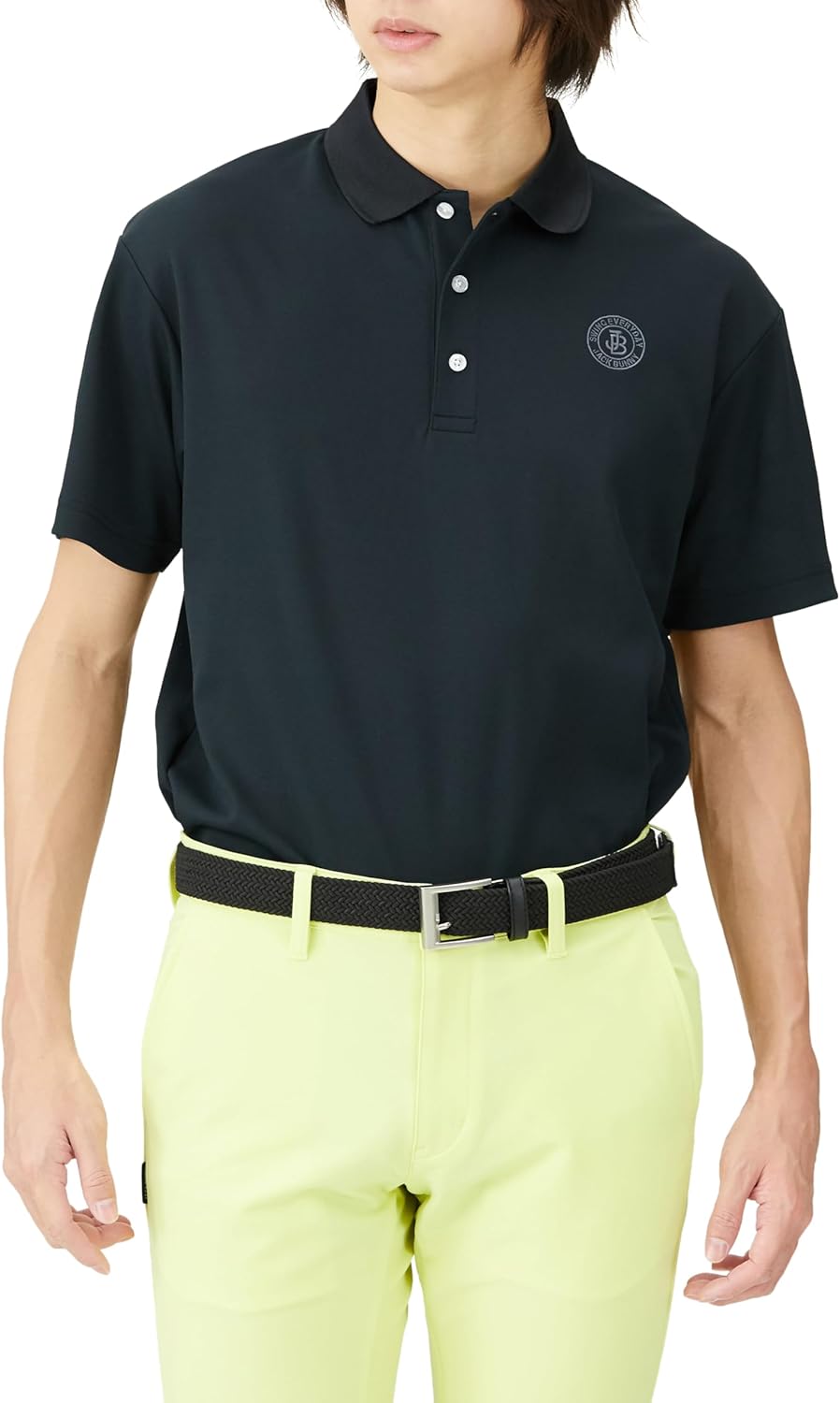 

Мужская поло-рубашка Jack Bunny с коротким рукавом (влагоотводящая, быстросохнущая, эластичная, с защитой от УФ-излучения) / для гольфа / водонепроницаемая / 262-4160217, черный