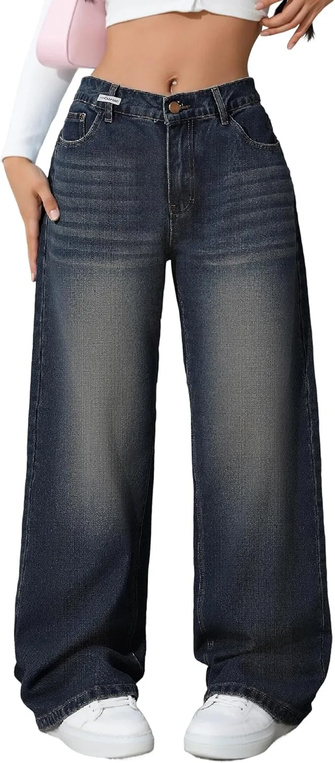 

Женские мешковатые джинсы low-mid rise с карманами Handfrog