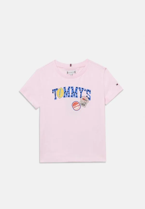 Футболка с принтом в виде фруктового логотипа Tommy Hilfiger, Pearly Pink — фото 3