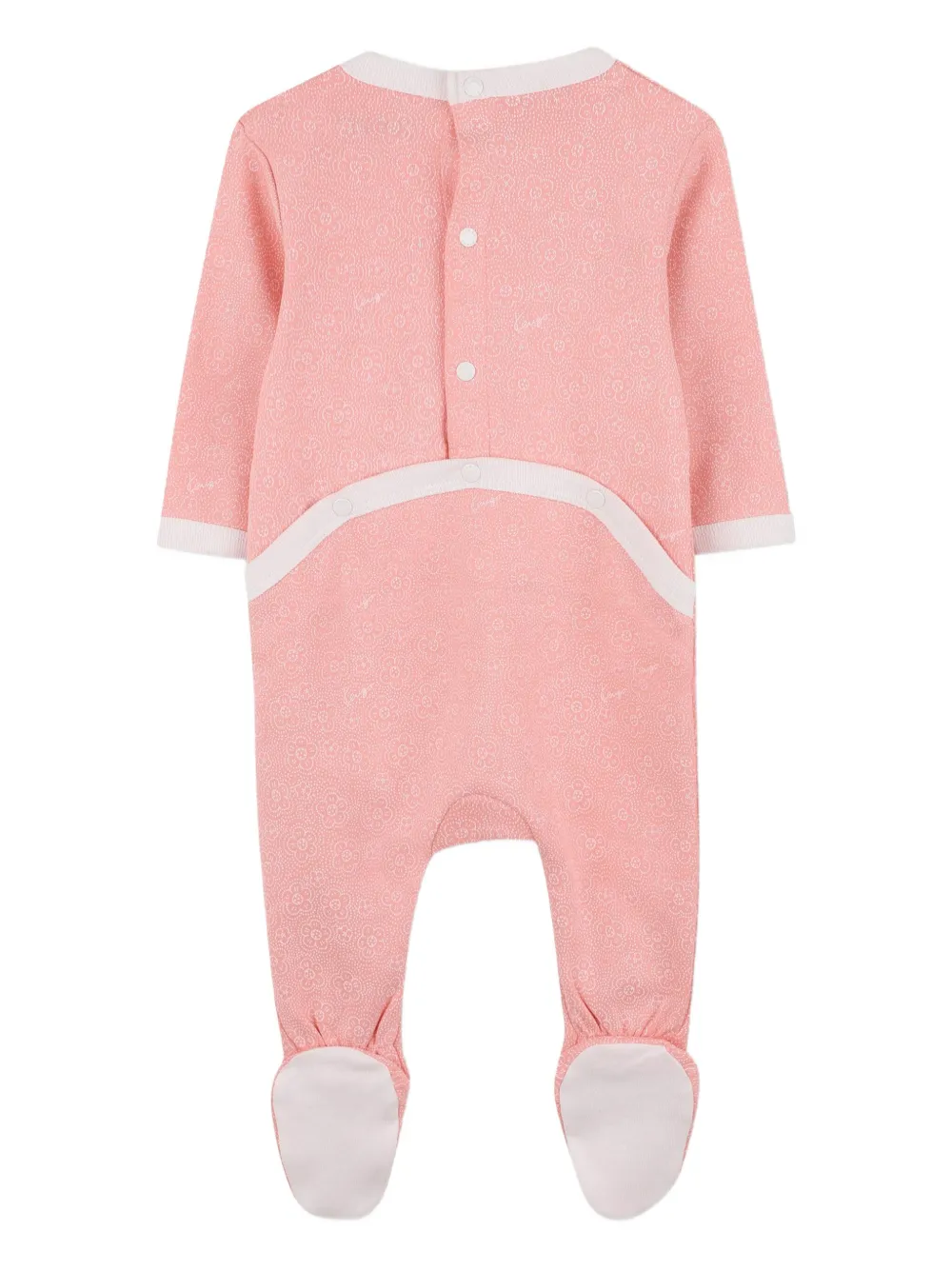 Комплект из трех предметов с цветочным принтом Kenzo Kids, розовый — фото 2