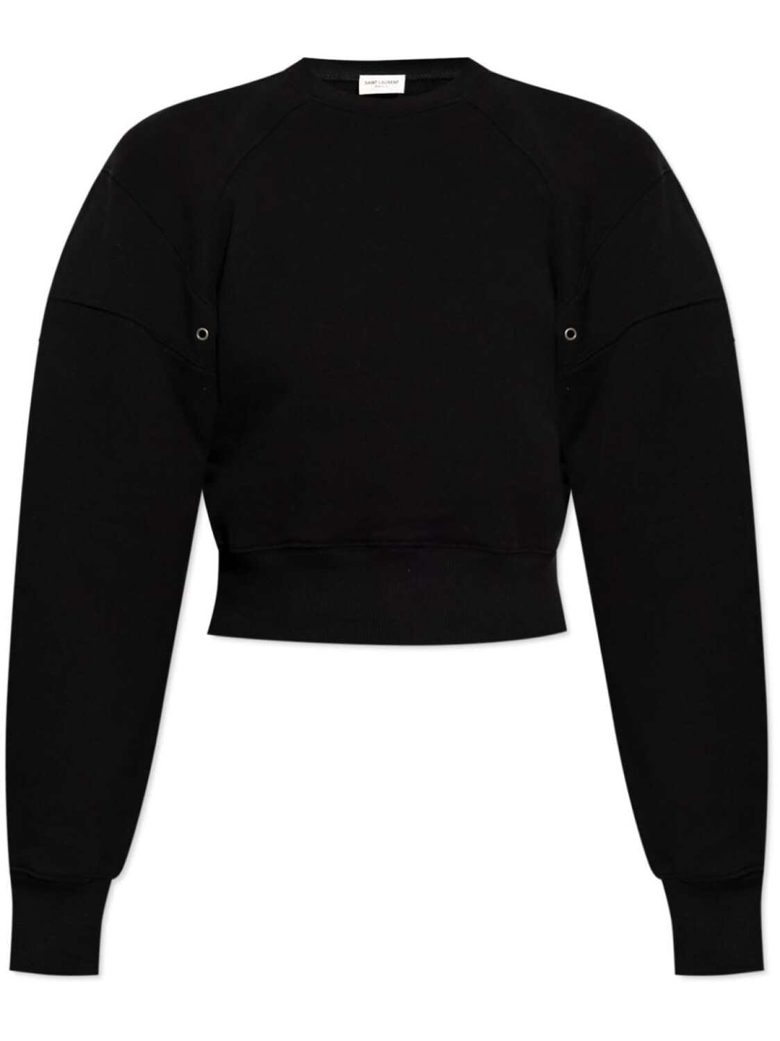 

Хлопковая толстовка с длинными рукавами Saint Laurent, черный