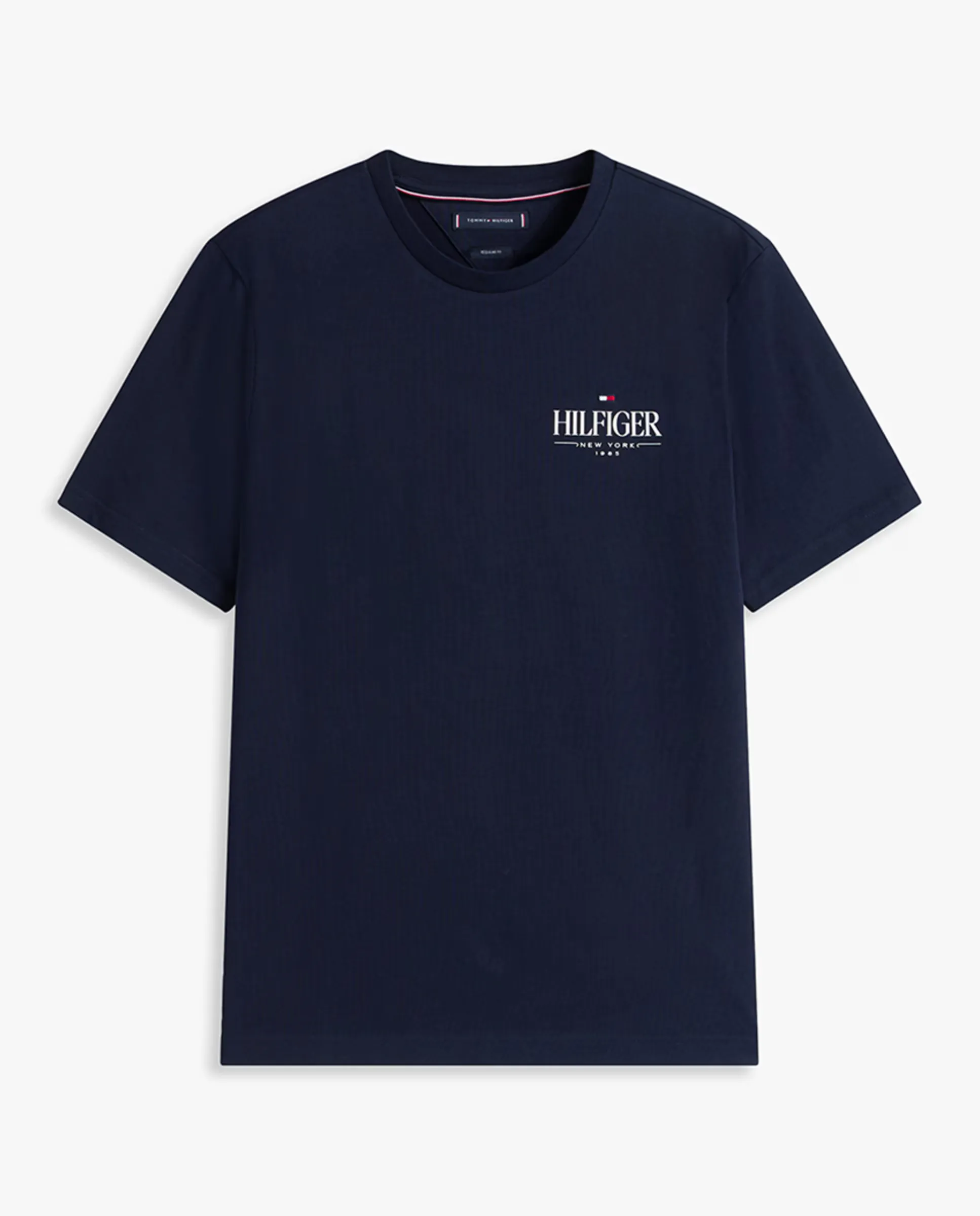 

Мужская однотонная футболка с коротким рукавом Tommy Hilfiger, темно-синий