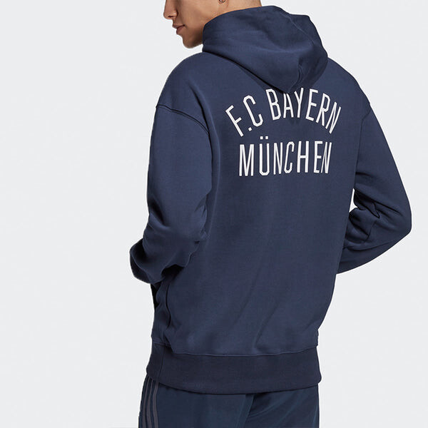 Толстовка adidas FCB SSP Bayern Munich Soccer/Football Sports Pullover Navy Blue, синий — фото 4