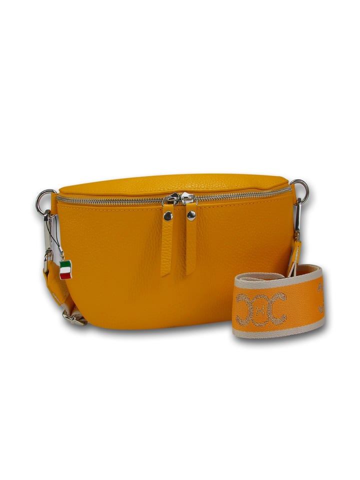 

Кожаная поясная сумка Florence, желтая, разноцветная, примерно 25 см Florence
