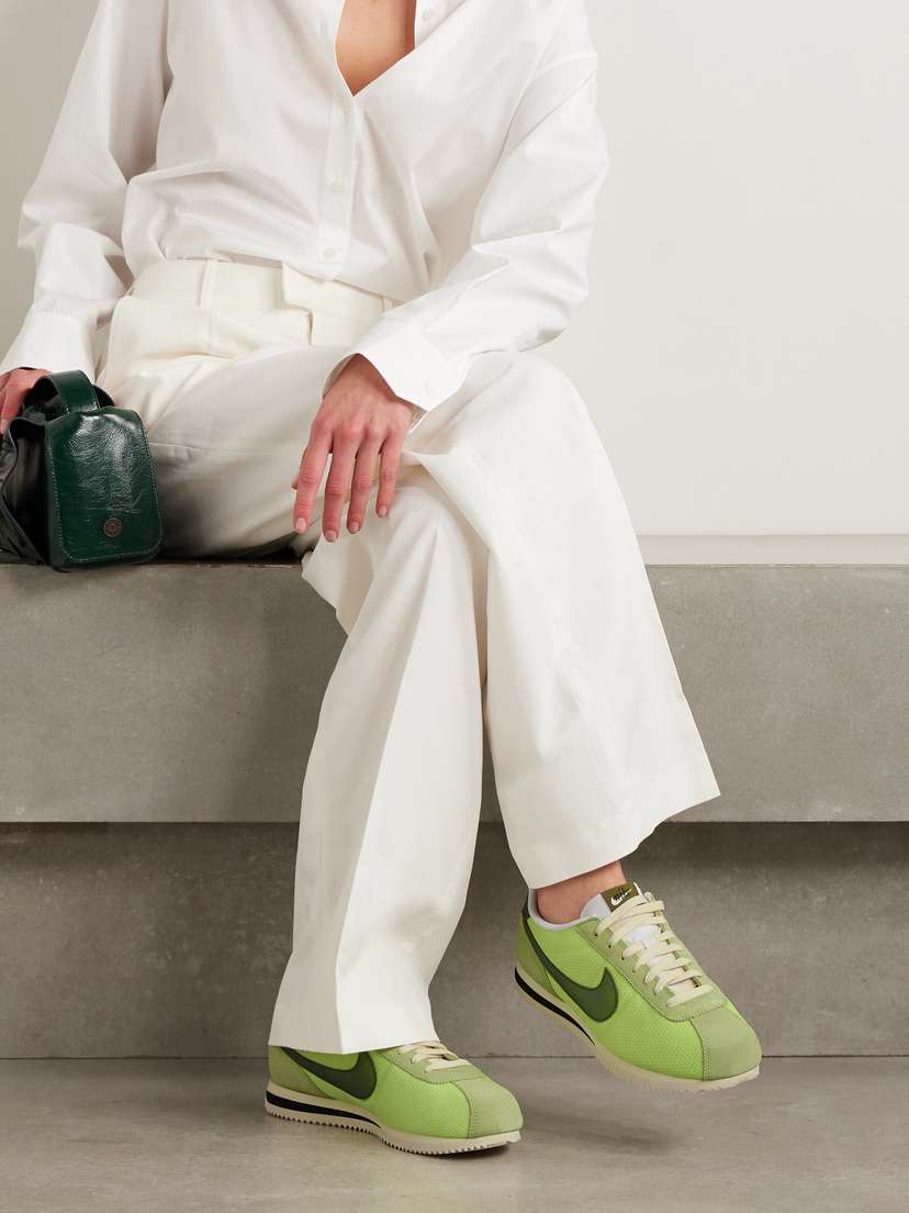 Кроссовки Cortez из кожи и замши с сетчатой отделкой Nike, желтый — фото 2