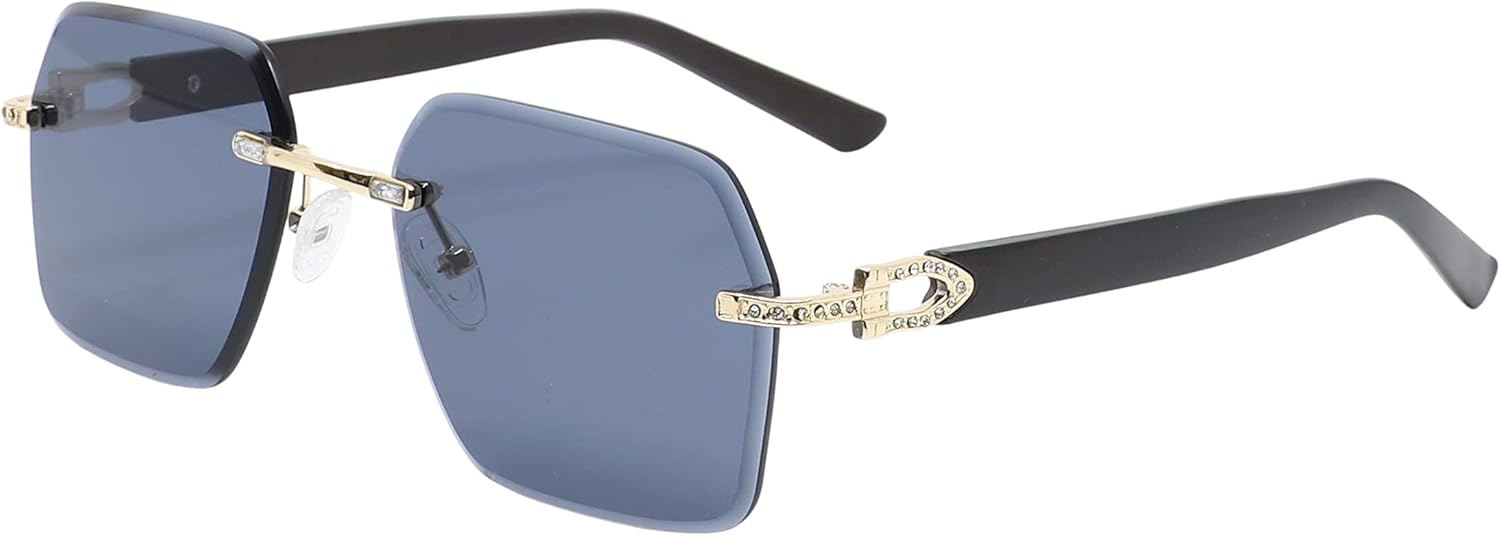 

Безупречные очки в стиле ретро, ​​деревянные баффы, винтажные солнцезащитные очки, украшенные стразами, для женщин и мужчин, модные хрустальные очки FLAWLESS EYEWEAR, Black