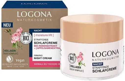 Ночной крем Logona Moisture Lift Night Cream (Rose) 50 мл x 5 шт