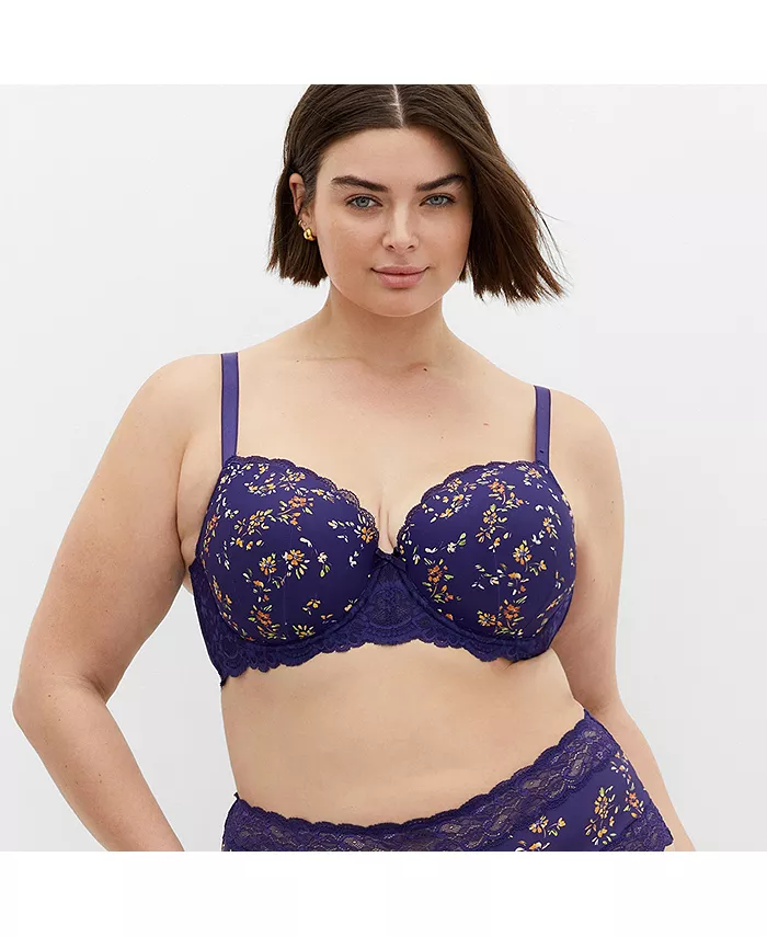 

Контурный бюстгальтер Hailey Print Plus Size CITY CHIC, фиолетовый
