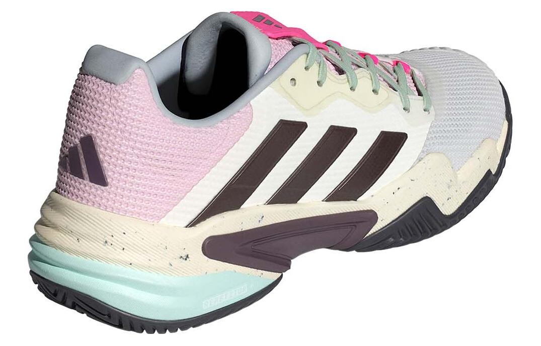 Кроссовки adidas Barricade 13 Crystal White Aurora Met. Semi Green Spark, белый/черный — фото 4